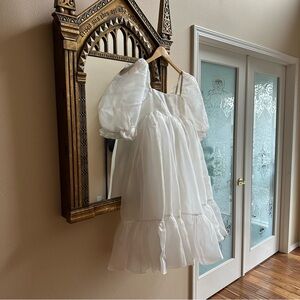 French Puff Dress in Ivory